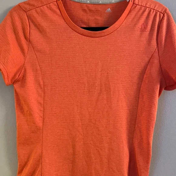Adidas Women's Vibrant Orange Short Sleeve Tee - Picture 2 of 4